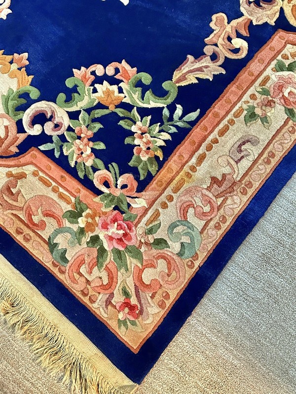Vintage Oriental Asian Wool Rug, 4ft-11" x 7ft-9", pre-owned, great condition gallery