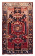 Vintage Oriental Hand-Knotted Carpet 4’3″ x 7’2″ Traditional Wool Area Rug