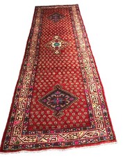 Old Hand Knotted wool rug mo511 3’5″x10’6″