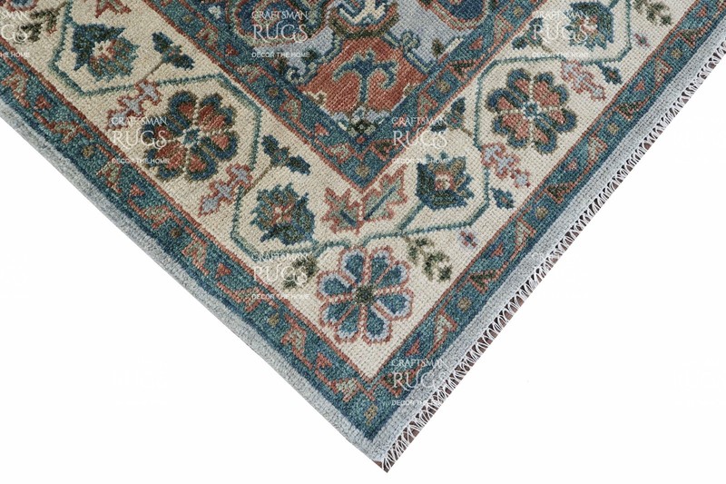 8x10 Light Blue & Ivory Hand made Traditional Living Area Rugs, 8x10ft gallery