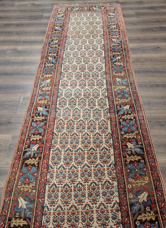 Antique Per'sian Runner Rug 3x15, Bidjar Runner, Rare gallery