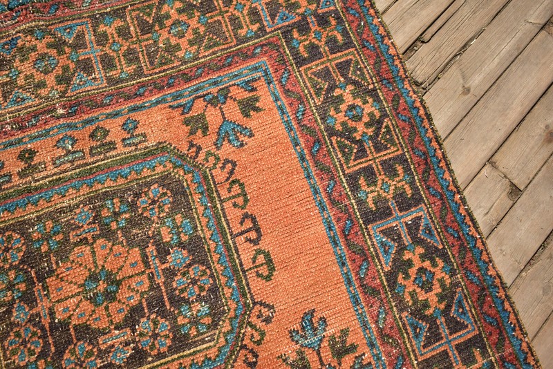 Turkish Rug 55''x141'' Oushak Kitchen Runner Vintage Orange Stairs Carpet 4x11 gallery