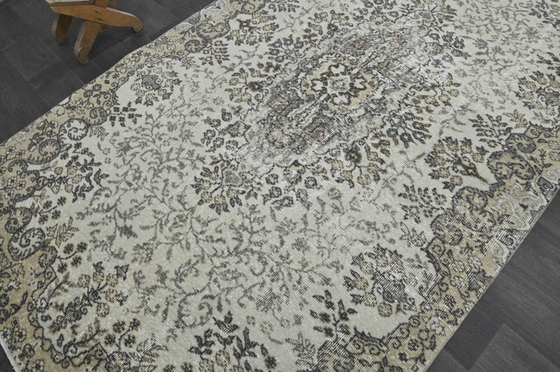 Oushak Turkish Vintage Rug 5x9 Kilim Rug Anatolian Handmade Boho Decor BEIGE gallery
