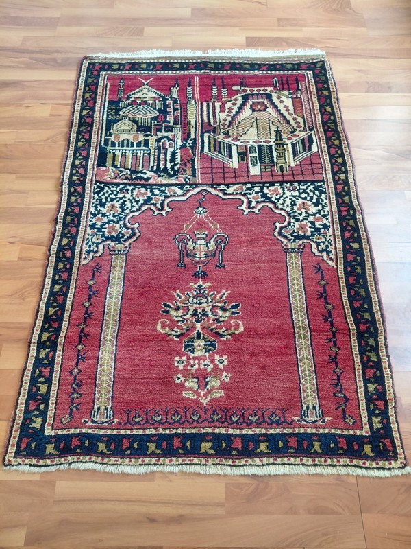 4X5 Columned Picture Carpet Antique Prayer Rug High Quality Special Rug gK gallery