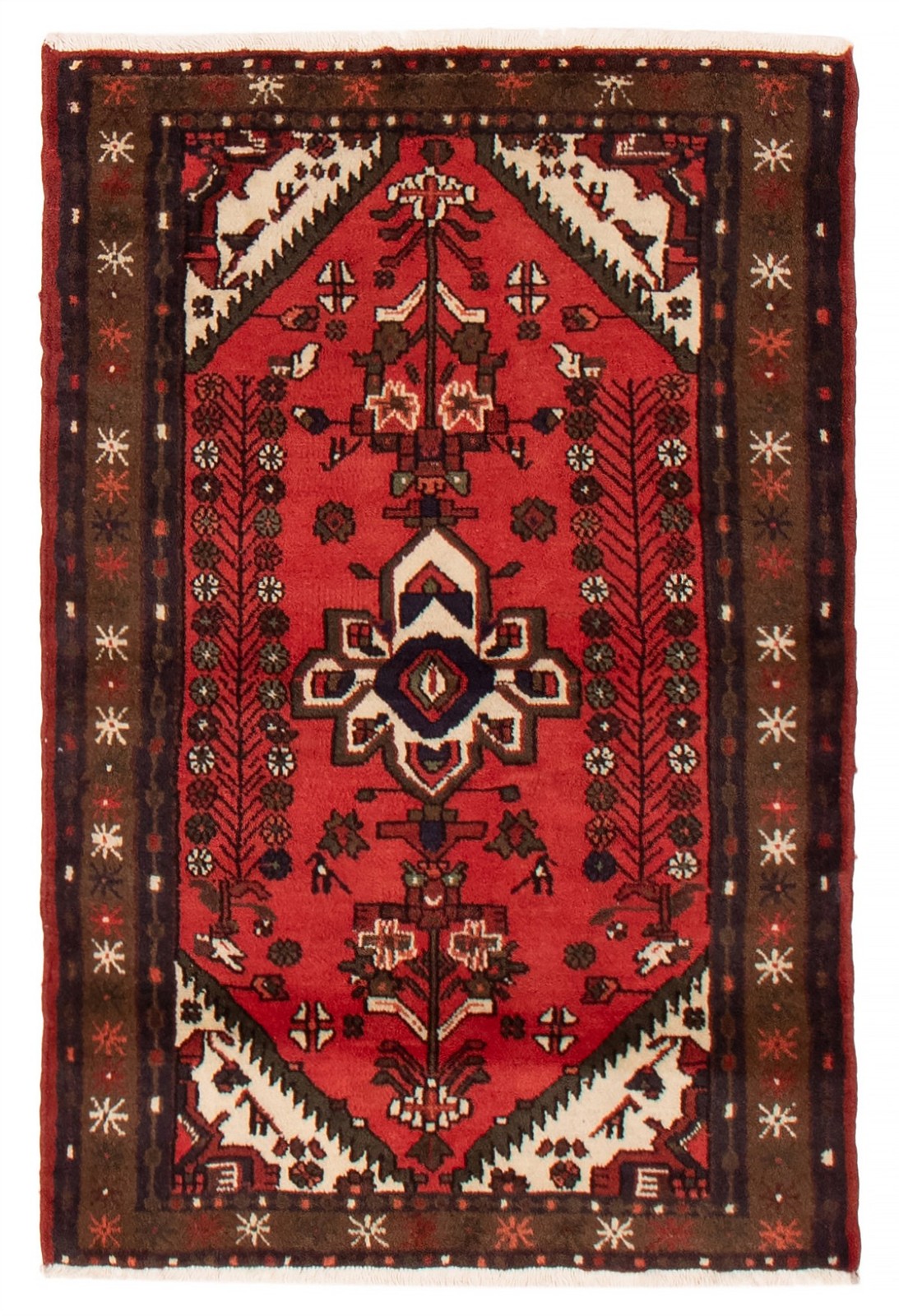Vintage Traditional Hand-Knotted Area Rug 3'2" x 4'8" Oriental Wool Carpet gallery