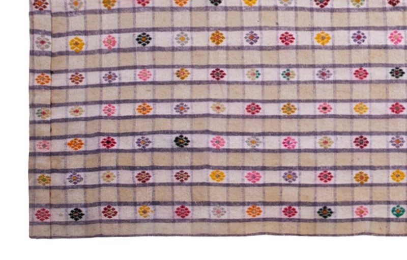 Vintage Turkish Kilim Rug 195x297 cm (6'5"x9'9") 1960s Wool Flatweave Carpet gallery
