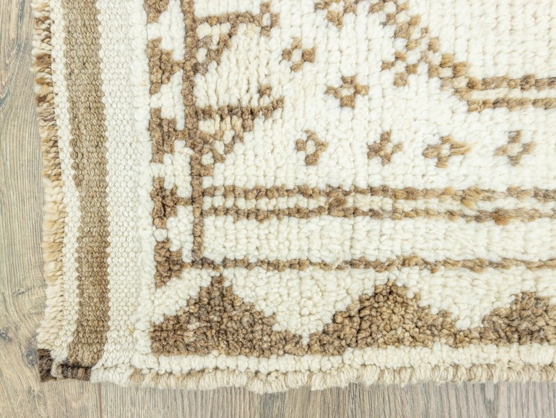 Vintage Turkish Tribal Wool Runner 2.11x11.1 ft- Geometric Hand-Woven Oushak Rug gallery