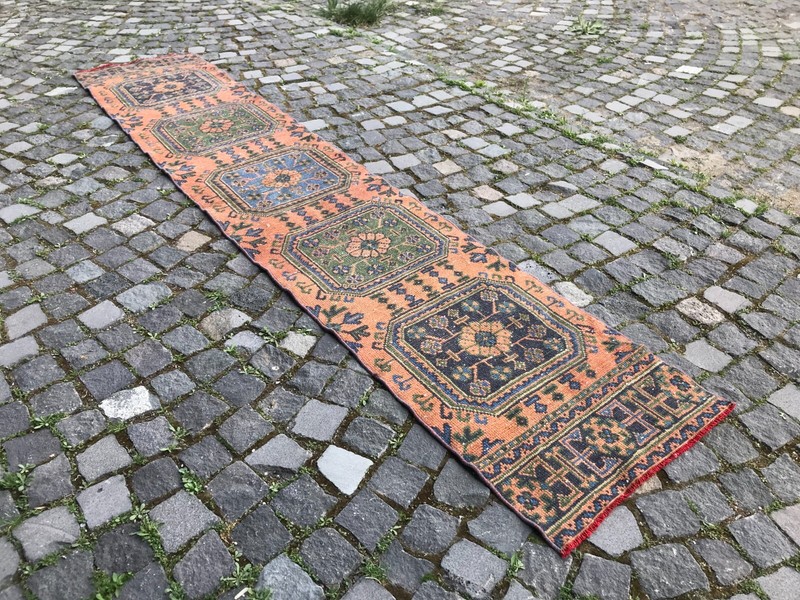 Turkish Antique rug Bohemian Area rug Oushak rug Vintage Rug Handmade Wool rug gallery