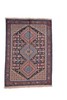 New Vintage Tribal Turkish 3' 4" x 4' 9" Red Hand Knotted Entryway Wool rug gallery
