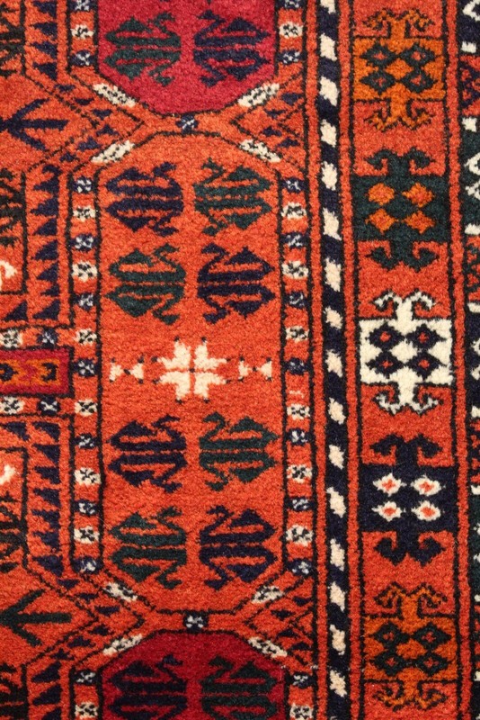 Turkmen Rug made of 100% Natural Wool 6'7" x 9'7" Approximately 10' x 7' Afghan gallery