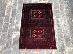 Vintage Turkmen Parda Rug 2’6×3’10 ft Afghan Hand Knotted Wool Tribal Accent rug