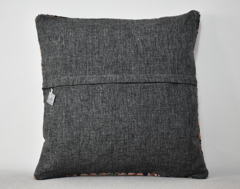 Turkish Pillow Cover Sofa Rug 16'' x 16'' Made of Antique Cushion Cover Carpet gallery