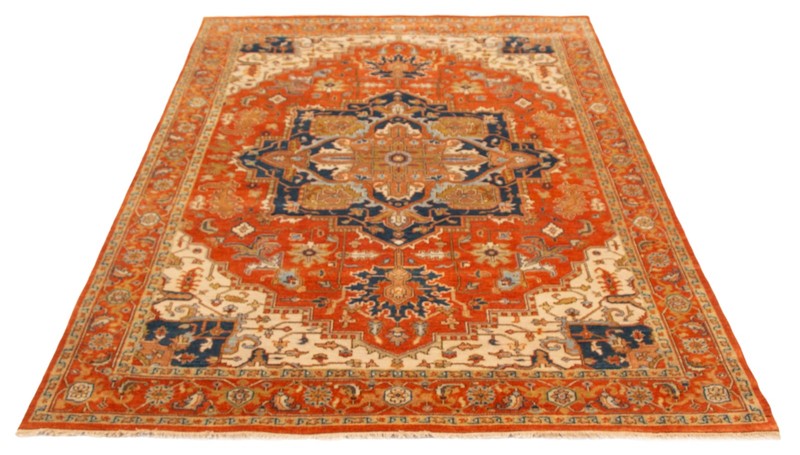 Vintage Traditional Hand-Knotted Area Rug 8'1" x 11'0" Oriental Wool Carpet gallery
