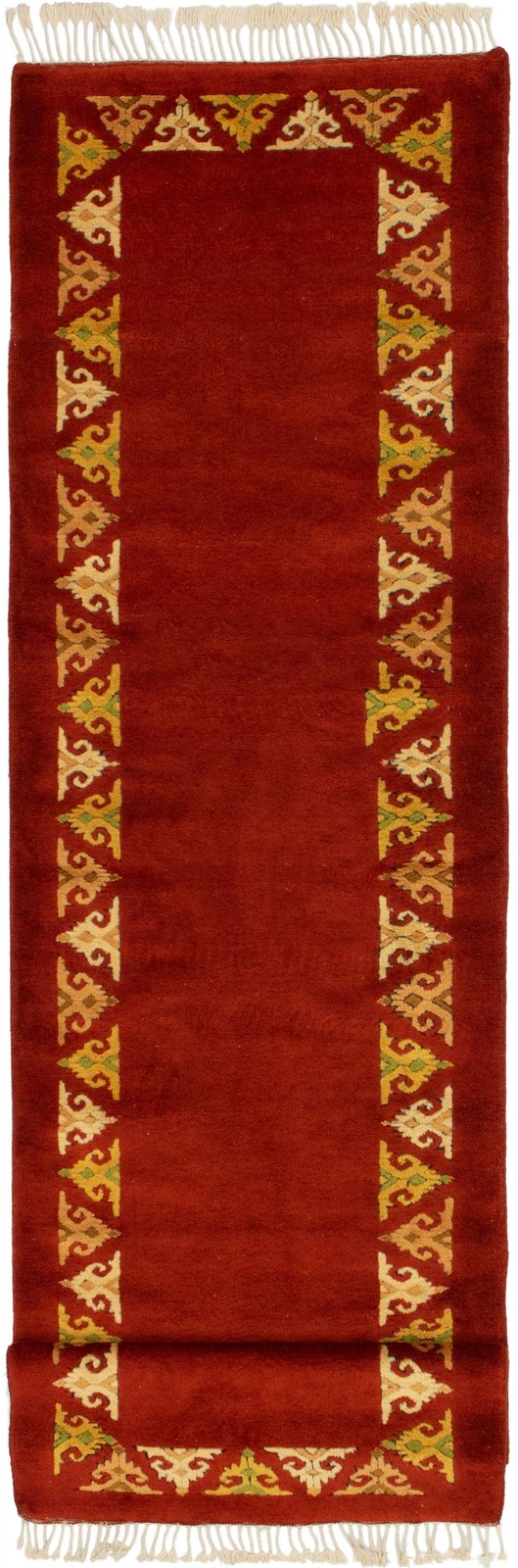 2'10" x 10'11" Vintage Hand-knotted Runner Rug Traditional Oriental Wool Carpet gallery