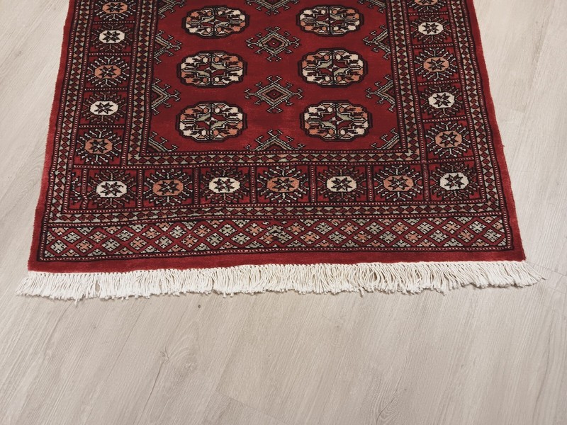 3x5 All-over-Pattern Deep Red Handmade-Turkish-Knotted Fine Soft Wool Rug 586342 gallery