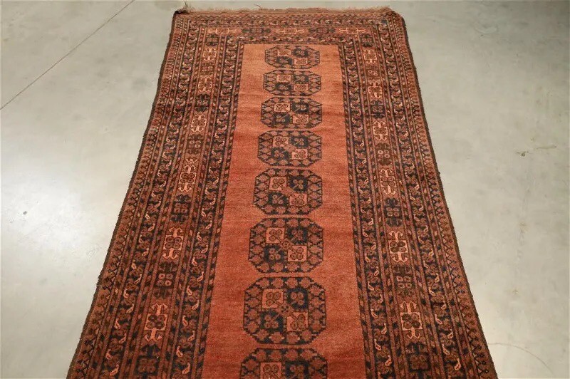 Handmade 7’7”x 3’8” Afghan Bokhara Runner Rug with Certificate Of Appraisal gallery