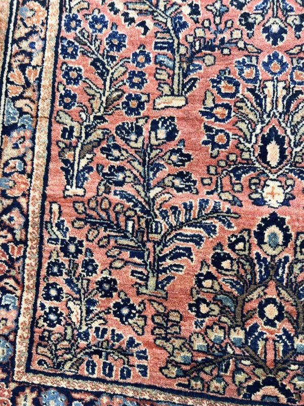 4’9” X 2’8” STUNNING MAHAJIRAN SAROUK WEST CENTRAL PERSIAN ANTIQUE RUG gallery