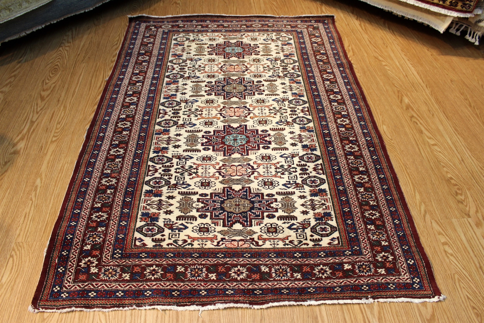 Handmade antique 5' X 7' Caucasian Kazak Design Shirvan Early 1900 Tribal Rug gallery