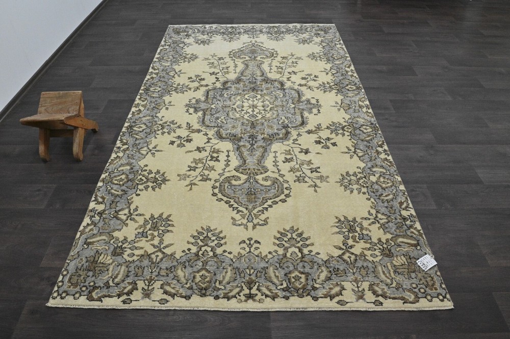Oushak Turkish Vintage Rug 5x9 Kilim Rug Anatolian Handmade Boho Decor BEIGE