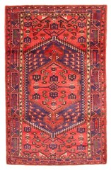 Vintage Hand-Knotted Area Rug 4’3″ x 7’1″ Traditional Wool Carpet
