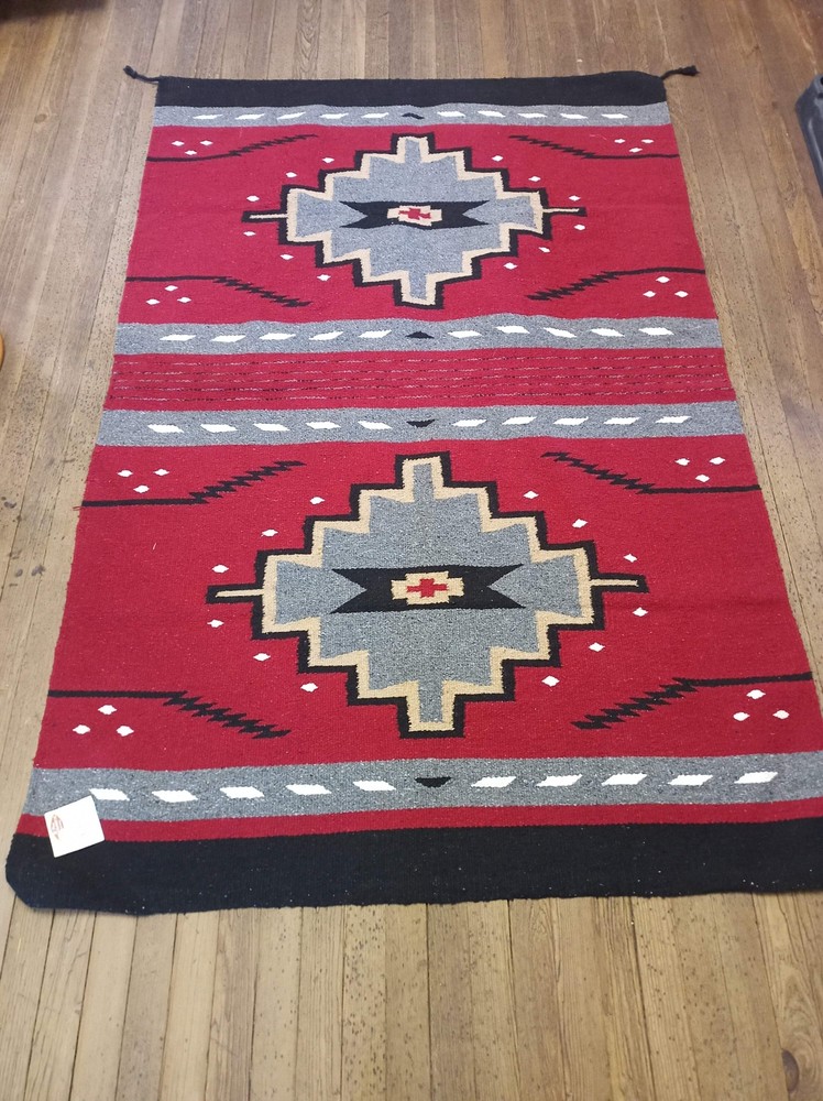 Handwoven Southwest Design Acrylic Rug; 20"X40"