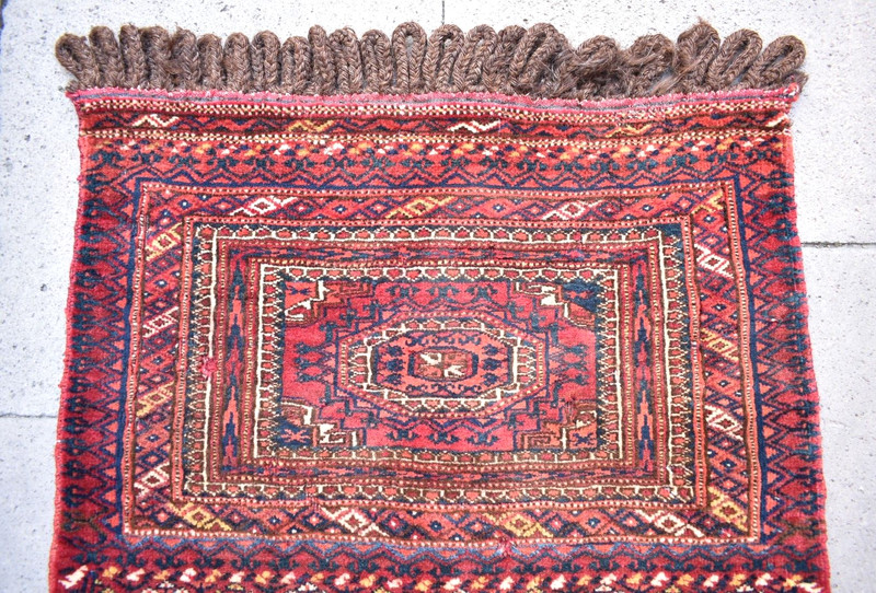 Fabulous Antique Tribal Tekke Bag Face Rug 19'' x 16'' Collector Item Wall Rug gallery