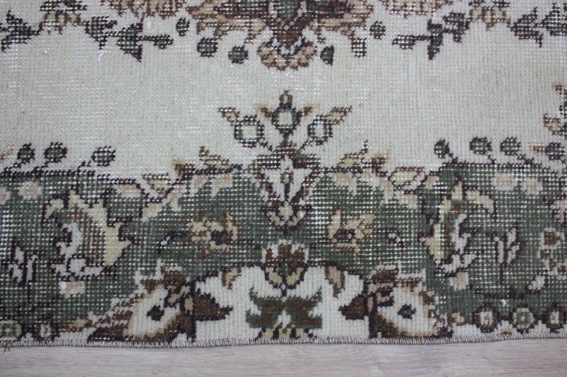 Traditional Medallion Design Carpet Anatolian Vintage Handmade Wool Rug 4x7 ft gallery