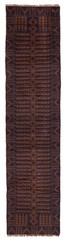 1’10” x 8’6″ Vintage Hand-knotted Runner Rug Traditional Oriental Wool Carpet
