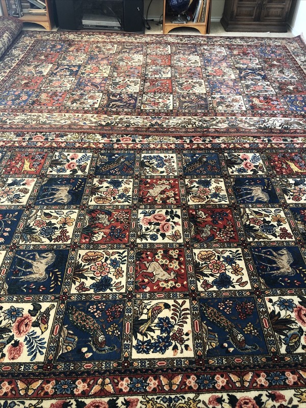 Almost A pair of Antique Excellent hand knotted, pictorial all wool rugs From IR gallery