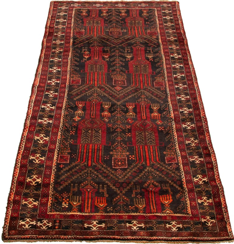 Vintage Traditional Hand-Knotted Area Rug 3'11" x 9'10" Oriental Wool Carpet gallery