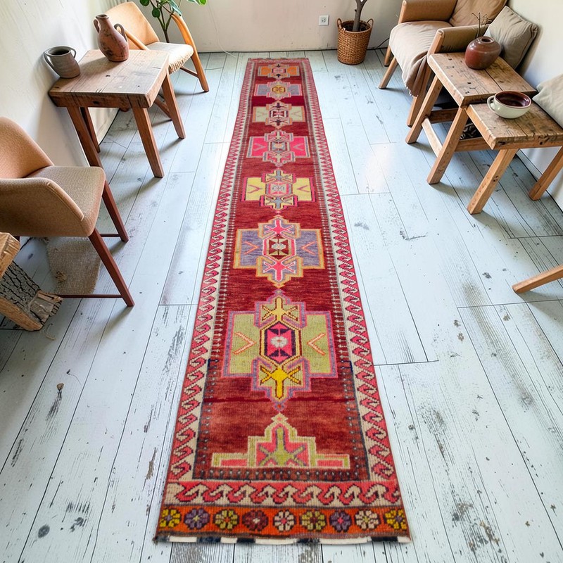 2x14 Runner Rug Hand Made Extra Long Hallway Rug Low Pile. Actual 2.1 x 14.2 ft gallery