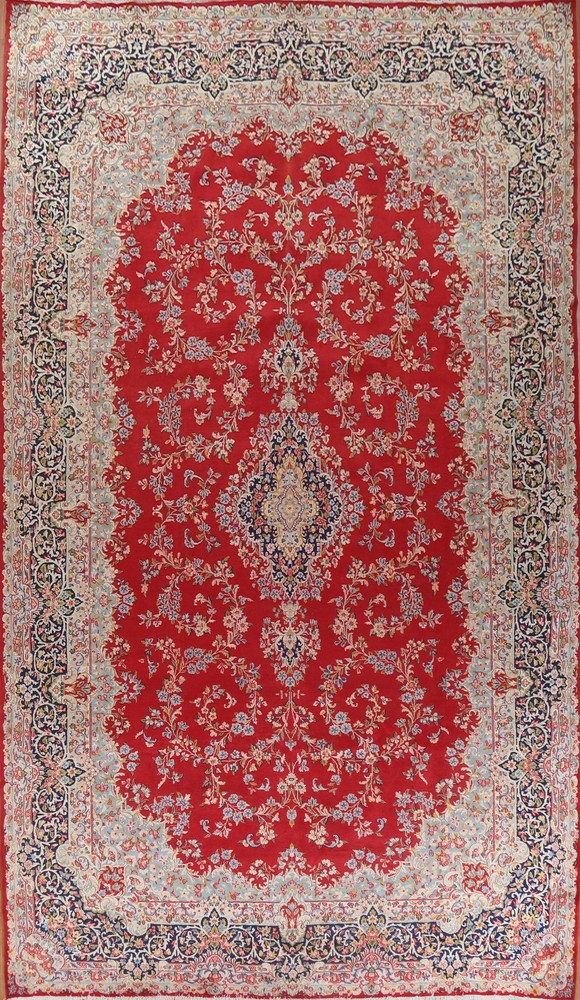 Living Room Hand-made Large Rug 10x15 Red Wool Medallion Vintage Classic Carpet