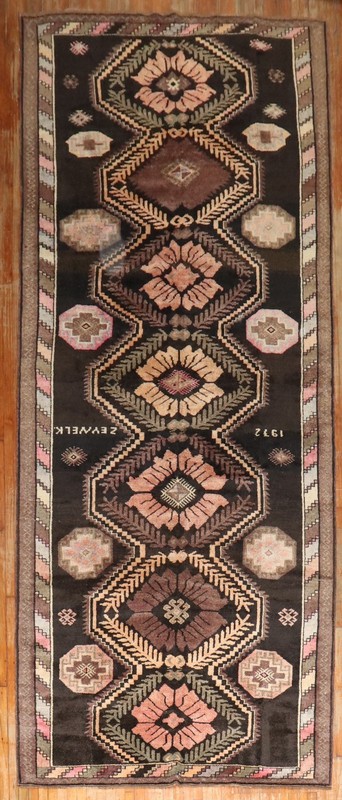 Vintage Wool Kurdish Kars Gallery Dated 1972 Rug Size 6'3''x17' gallery