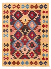 Vintage Hand Woven Area Rug 4’9″ x 6’4″ Traditional Wool Oriental Carpet