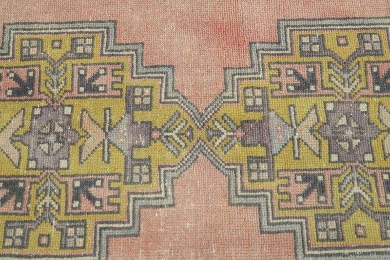 4x7 Turkish Area Rug Hand-Knotted Vintage Neutral Wool Rug Oushak Carpet,841 gallery