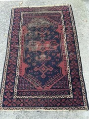 Antique Balooch Tribal Oriental Handmade 55” X 32”
