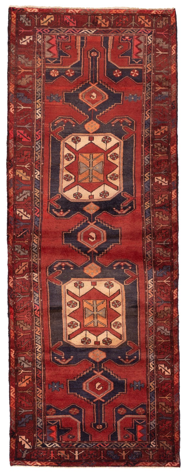 3'6" x 9'8" Vintage Hand-knotted Runner Rug Traditional Oriental Wool Carpet gallery