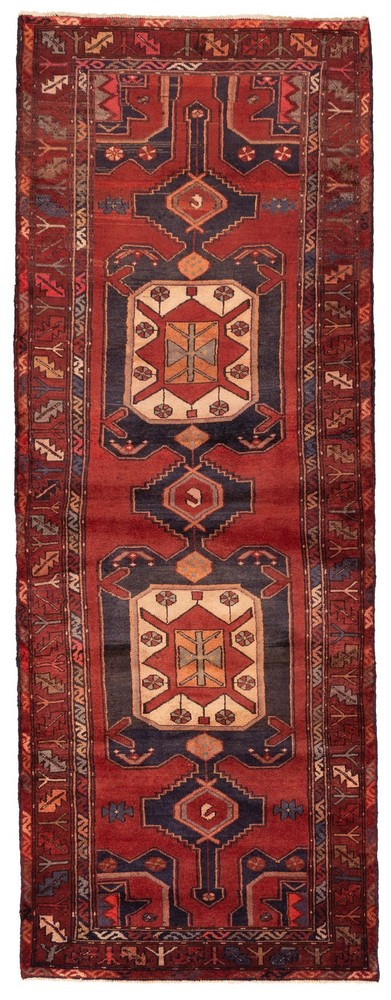 3'6" x 9'8" Vintage Hand-knotted Runner Rug Traditional Oriental Wool Carpet