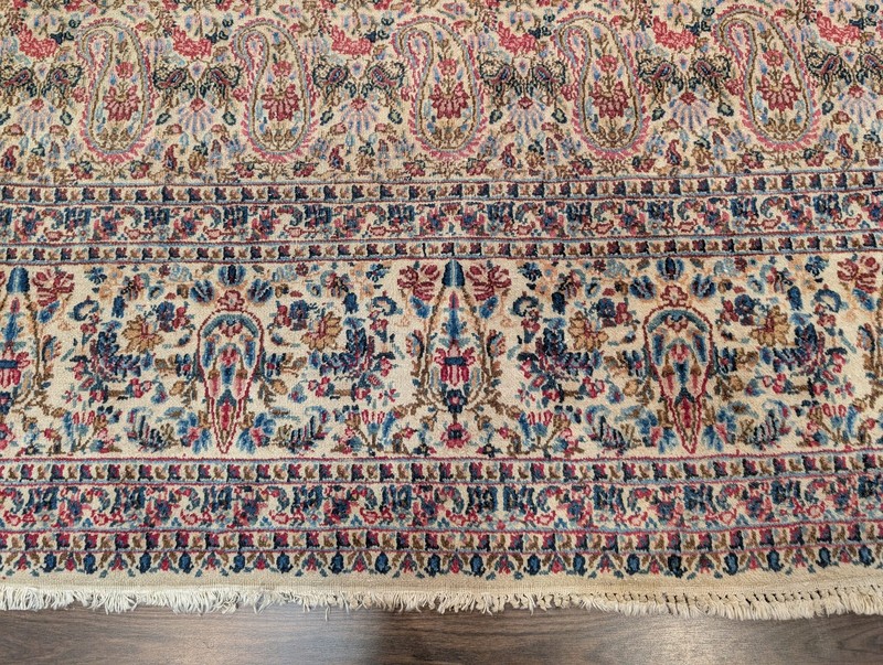 Per'sian Lavar Kirman Rug 9' 6" x 12' 7', Repeated Boteh Paisley Pattern gallery