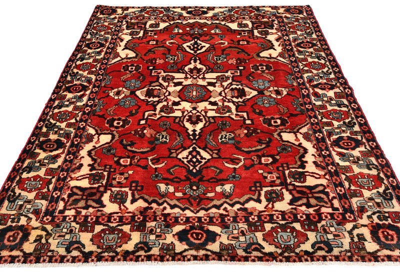 Hand-Knotted Vintage Oriental Rug Tribal Farmhouse Boho Decor Carpet 4'8X6'4 ft gallery