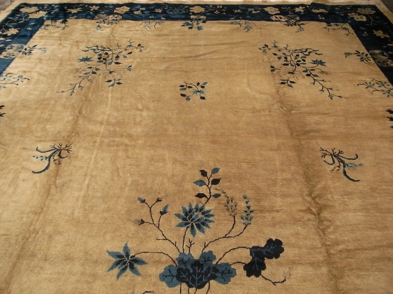 Antique Chinese Peking carpet 12x17ft (11'11" x 17''7) c. 1900 gallery