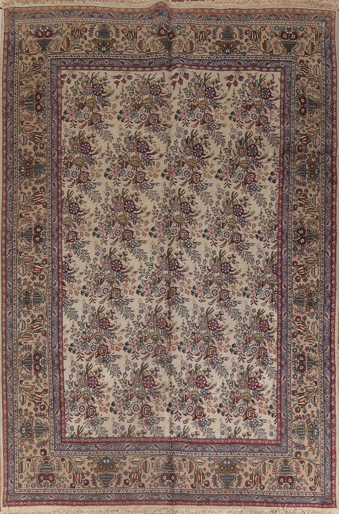 Vintage Floral Traditional Living Room Area Rug 9x12 ft Hand-knotted Wool Carpet