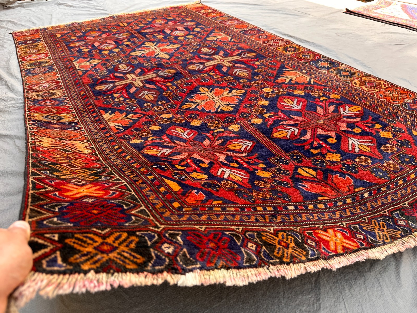 COLLECTORS' ITEM Stunning Vintge Shirvan Caucasian Natural Vegetble Dye Carpet gallery