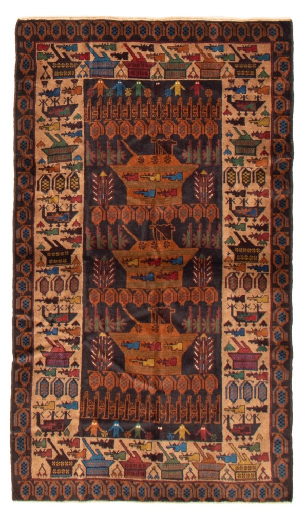 Vintage Hand-Knotted Area Rug 4'0" x 6'9" Traditional Wool Carpet