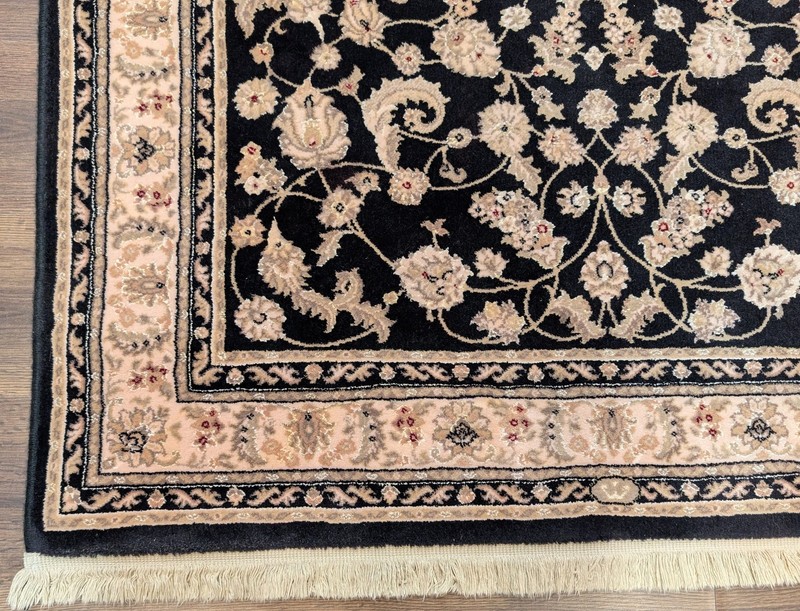 4x6 Karastan Per'sian Renaissance Rug, Black, Wool & Silk, Floral Allover gallery
