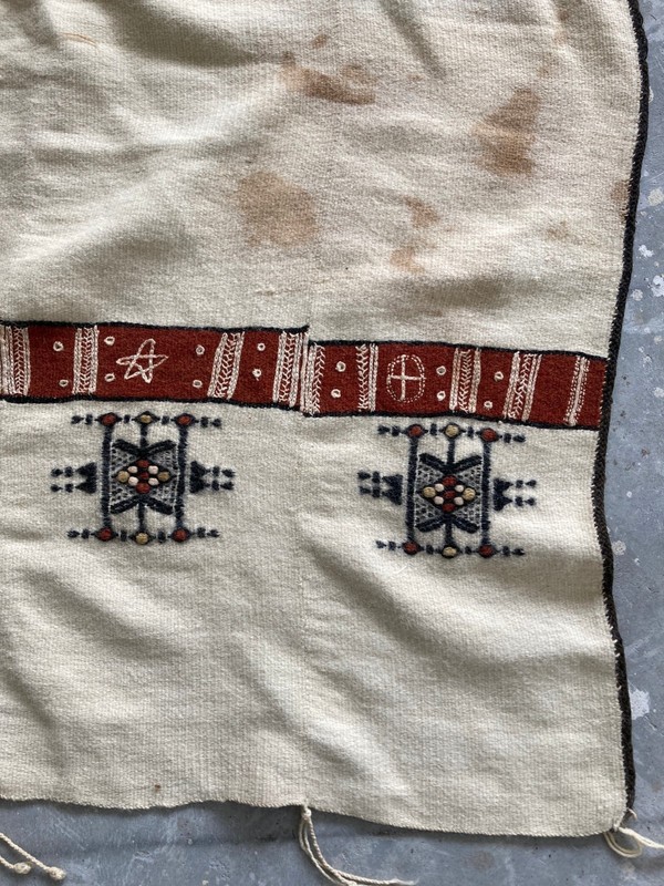 Vintage MidCentury West African Malian Fulani Tribal Textile Blanket 227x120 cm gallery