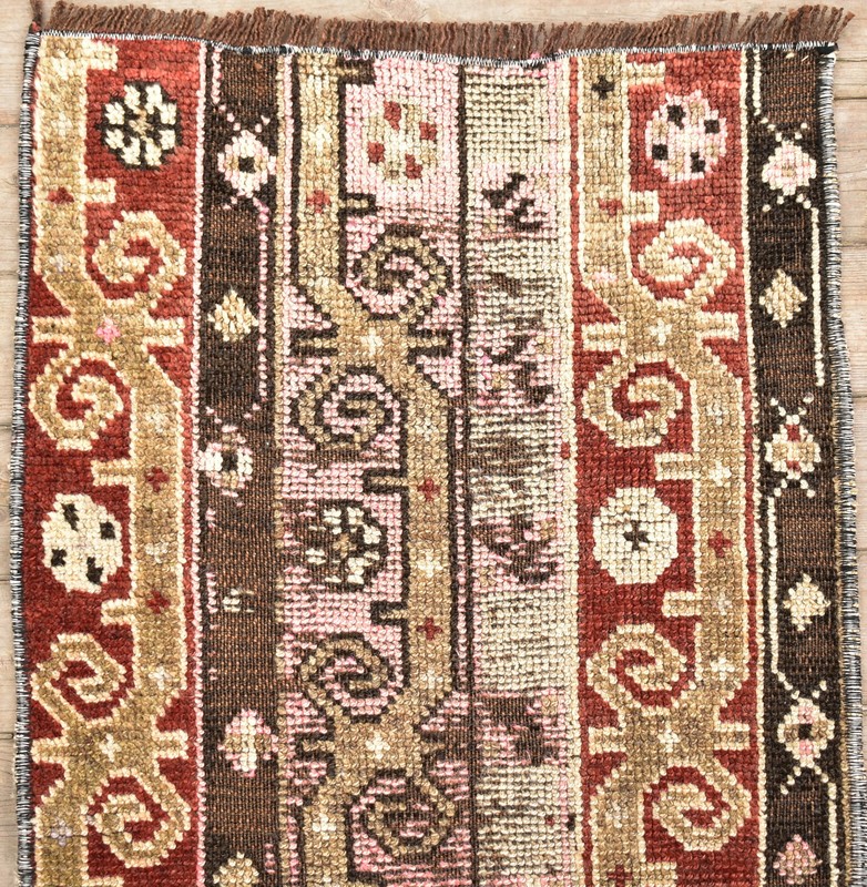 Turkish Kilim Rug 1x6 Handwoven Kars Natural Wool Carpet 50x213cm Runner Rug gallery