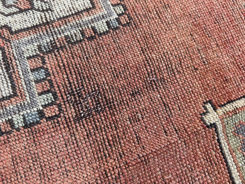 7x12 Shabby Vintage Turkish Rug, Large Faded Terracotta Distressed Area Carpet gallery
