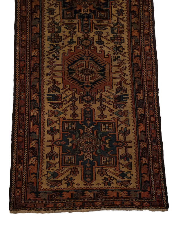 Dark KAREJE runner, Multi-Medallion Beige Dark Red - 2'11" x 11'6" gallery