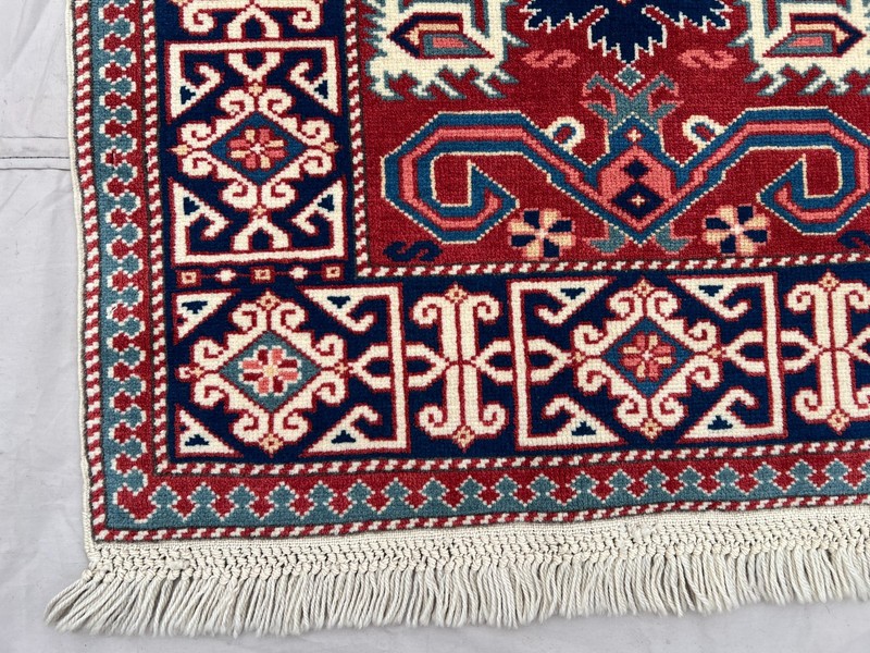 COLLECTORS' ITEM Antique Natural Vegetable Dye Dragon Kazak Azerbaijan Carpet gallery